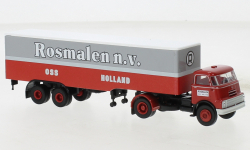 Brekina 85232 - H0 - DAF Do 2000 Koffer-Sattelzug Rosmalen - grau/rot